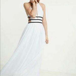 Plunge maxi cutout dress